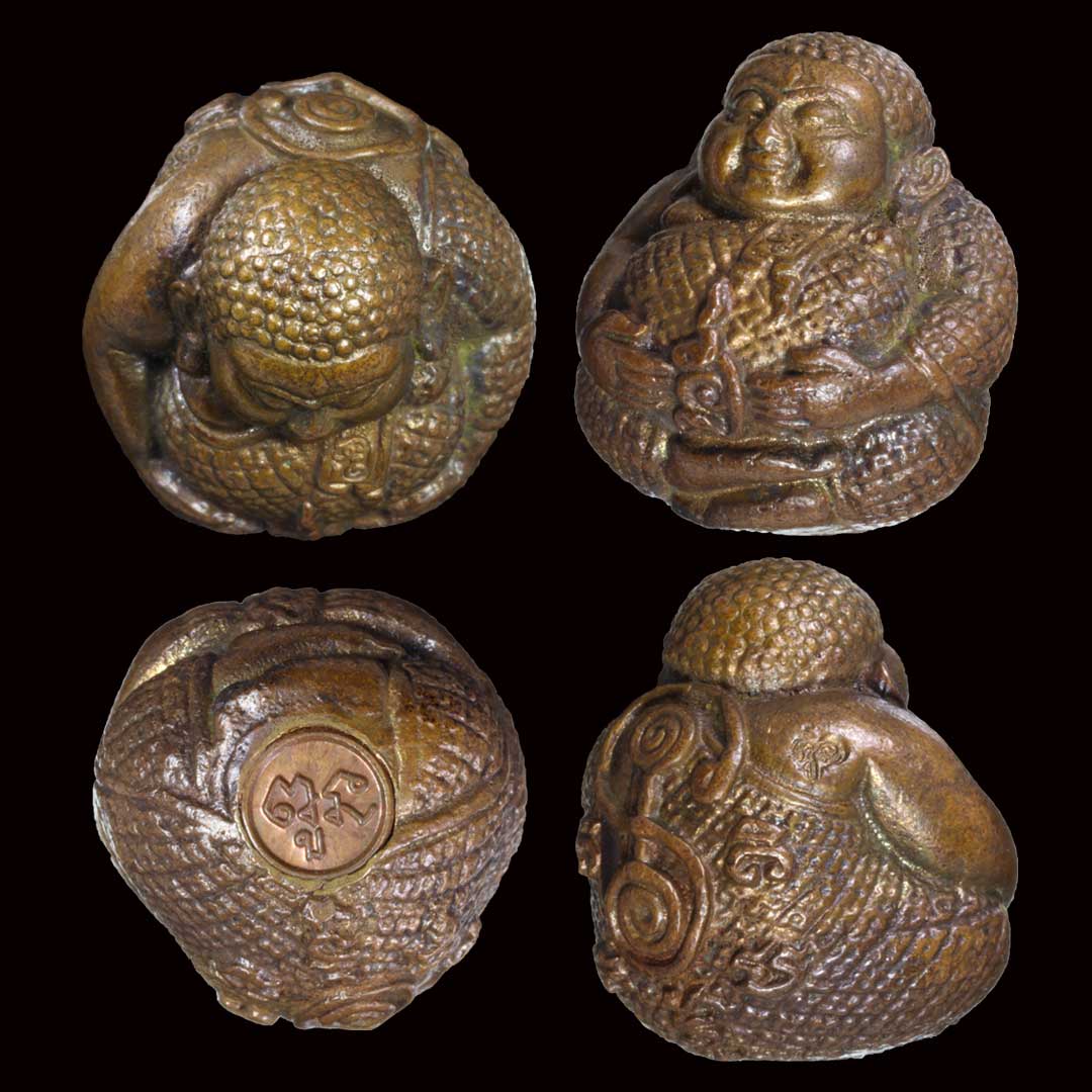 ลูกอมพระสังกัจจาย เหรียญหลวงปู่ฤาษีหลังพระพิฆเนศ หลวงพ่อพูล วัดไผ่ล้อม ปี2544