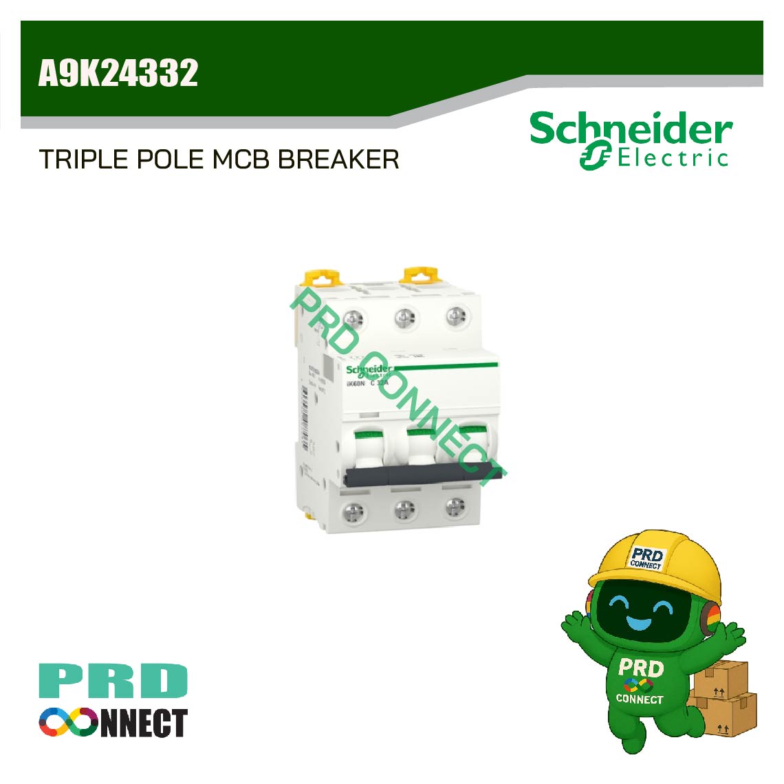 A9K24332 TRIPLE POLE MCB BREAKER