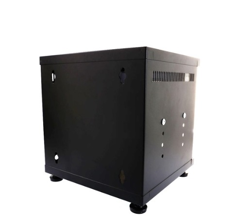 19" GERMANY Mini Steel Box Rack W/Shelf, BLACK (40x40x40cm) ความสูงการใช้งาน 30 cm