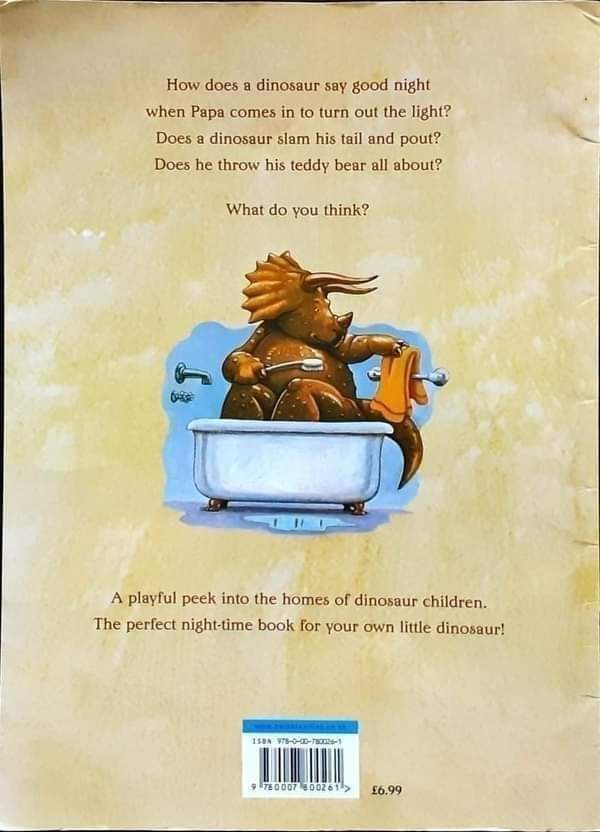 หนังสือนิทานเด็ก ภาษาอังกฤษ ปกอ่อน 🍓🍓HOW DO DINOSAURS SAY GOOD NIGHT?/Used สภาพ 80-90%