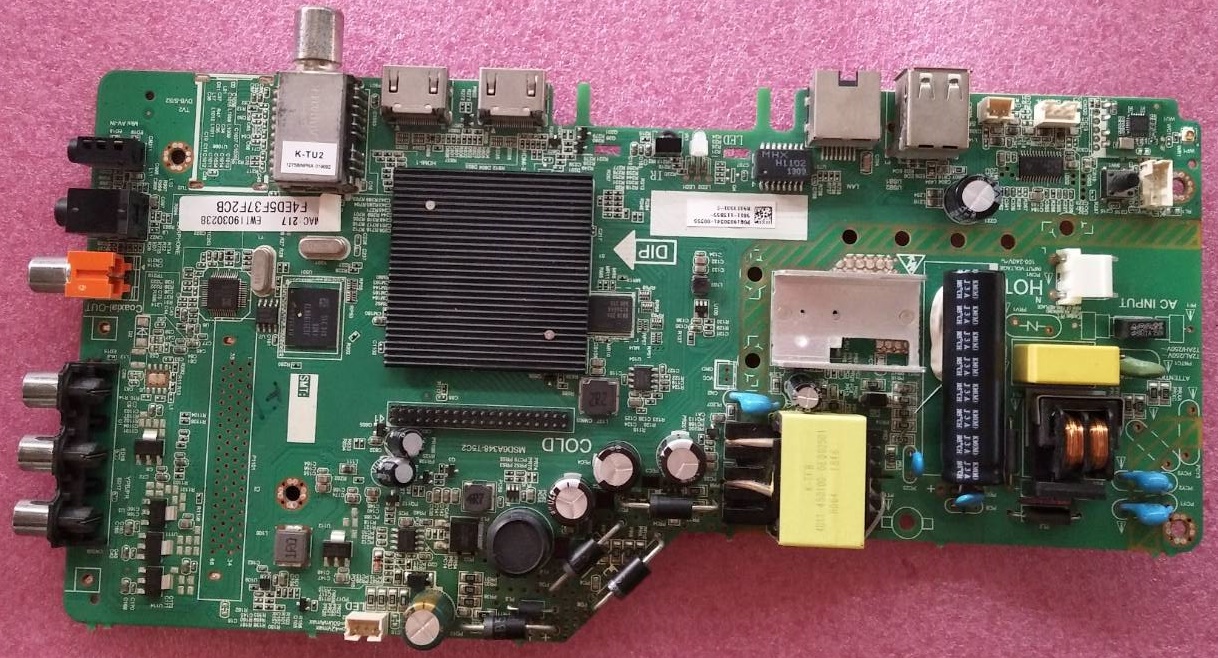 วันบอร์ดทีวี อะโคเนติค ACONATIC ของแท้มือสองถอดจากเครื่อง รุ่น40HS524AN พาร์ทMSD6A348-T5C2 ทีบาร์ V400HJ6-PE1