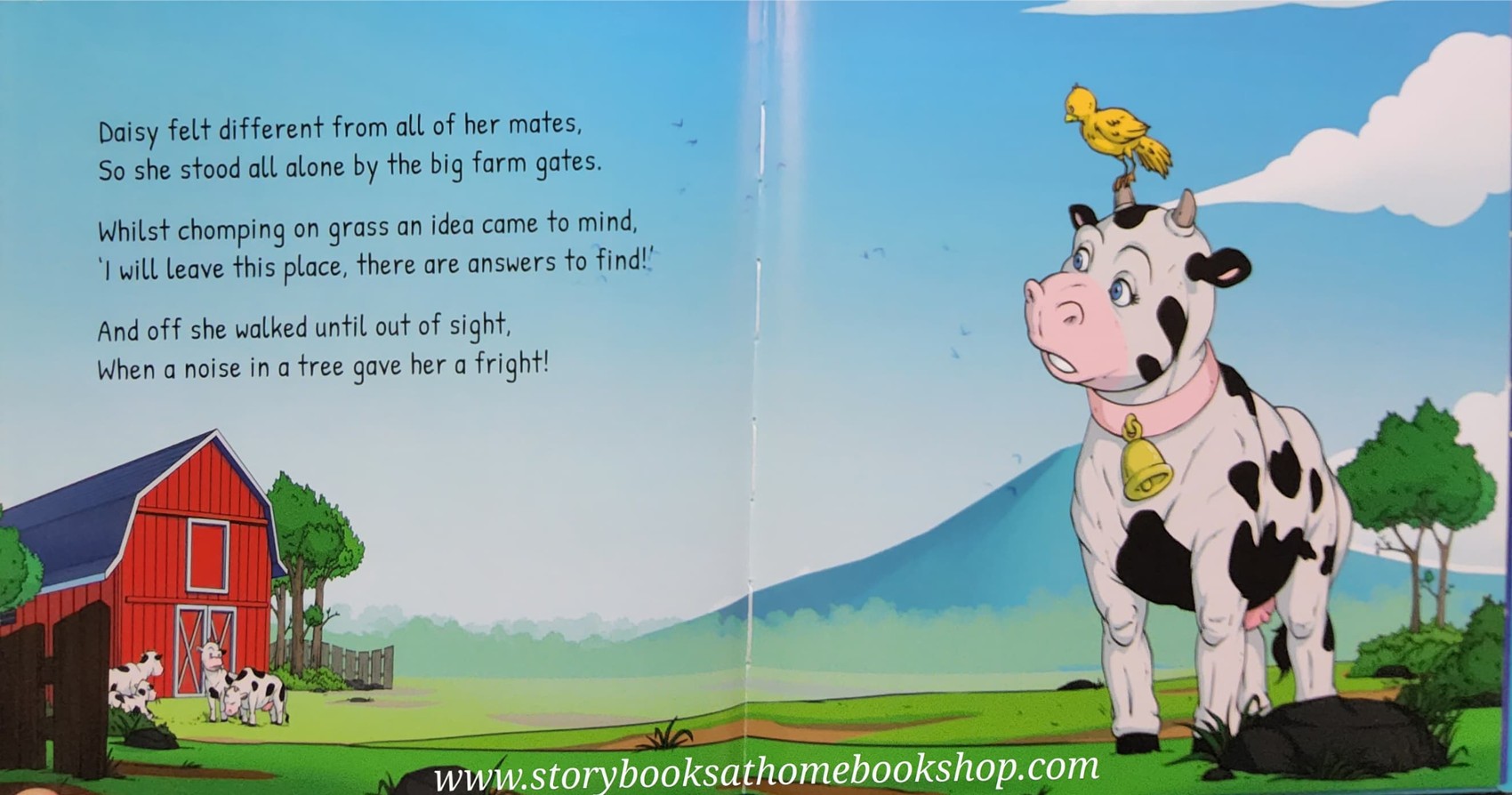 หนังสือนิทานปกแข็ง ** ♥️THE COW THAT SAYS "HOW?"