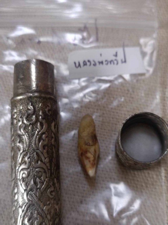 พระทันตธาตุ หลวงพ่อทวีป วัดจันทาราม จ.กำแพงเพชร ได้มาจากคุณวินัย อดีตนายอำเภอ หลายพื้นที่ คุณวินัย ได้รับพระทันตธาตุมาจากเพื่อนของท่านชื่อคุณ ประวิทย์ เคยรับราชการ จ.เแพร่ คุณประวิทย์เป็นศิษย์หลวงพ่อทวีป และมอบแบ่งปันพระทันตธาตุให้คุณวินัยบูชา