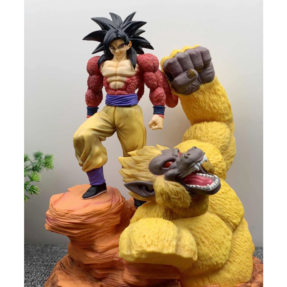 (พร้อมส่ง)โกคูร่าง4กับลิงยักษ์ 34cm ดราก้อนบอล ฟิกเกอร์ โมเดล Goku SS4 & Giant Ape Dragon Ball Figure Dragonball