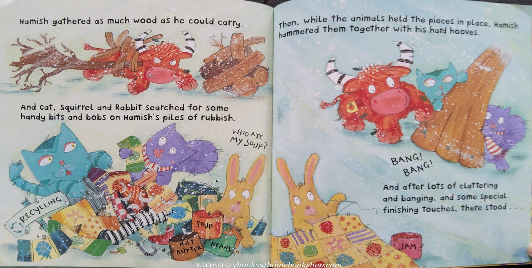 หนังสือนิทานปกอ่อน ปกกริทเตอร์** 🍅🍓HOME SWEET HAMISH BY NATALIE RUSSELL