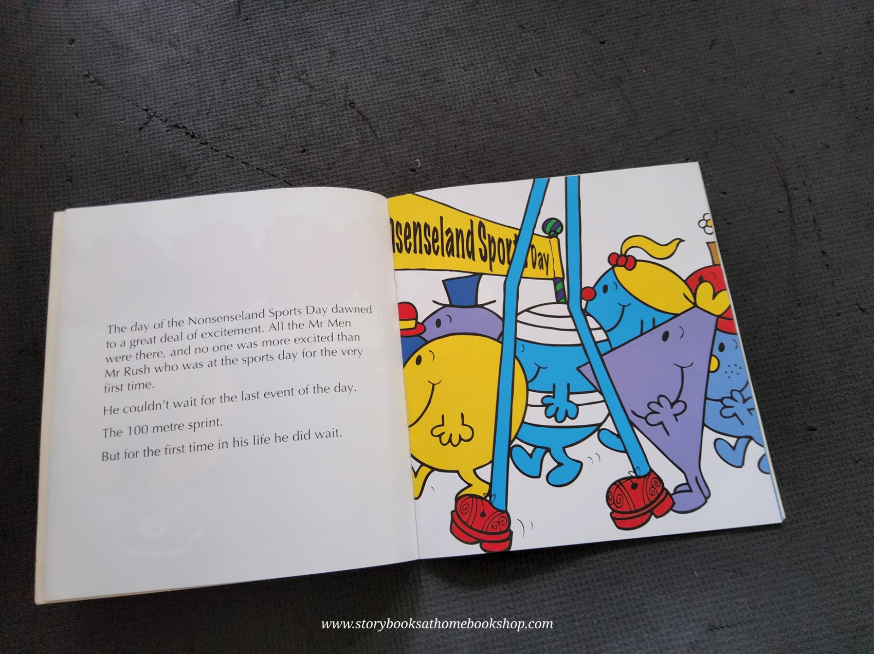 หนังสือนิทานปกอ่อน** 👉LITTLE MISS&MR.MEN👍 🍅🍅MR.HAPPY AT SPORTS DAY by Roger Hargreaues