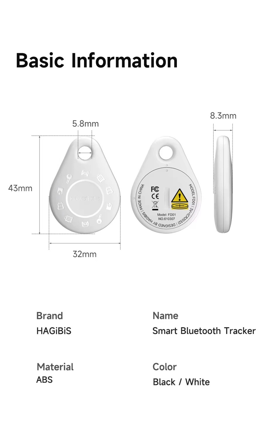 Hagbis FD01 Apple Find My Tracker