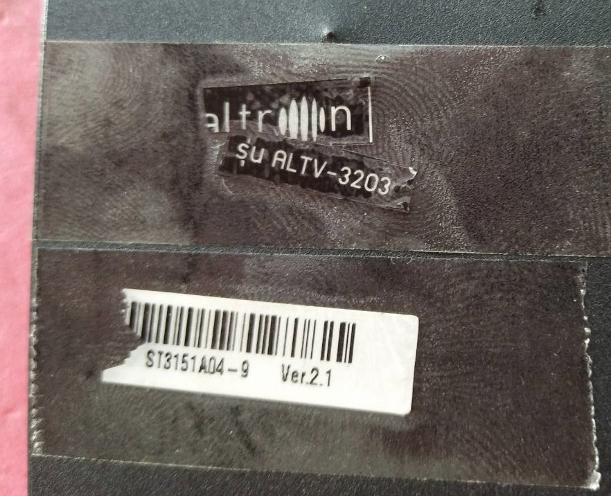 Main Board ALTRON ( อัลทรอน) อะไหล่แท้ถอดจากเครื่อง รุ่น ALTV-3203 TP.V56.PB816 เบอร์จอST3151A04-9