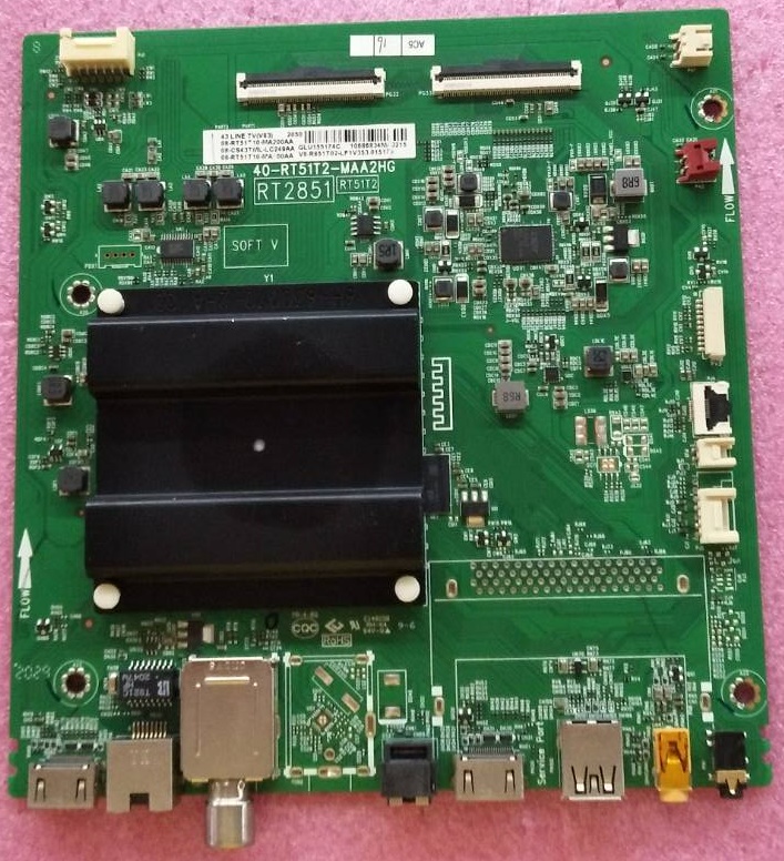 เมนบอร์ดทีวีทีซีแอล TCL อะไหล่แท้#มือสองพร้อมใช้งาน ใช้กับรุ่น 43LINE TV พาร์ท40-RT51T2-MPC2HG