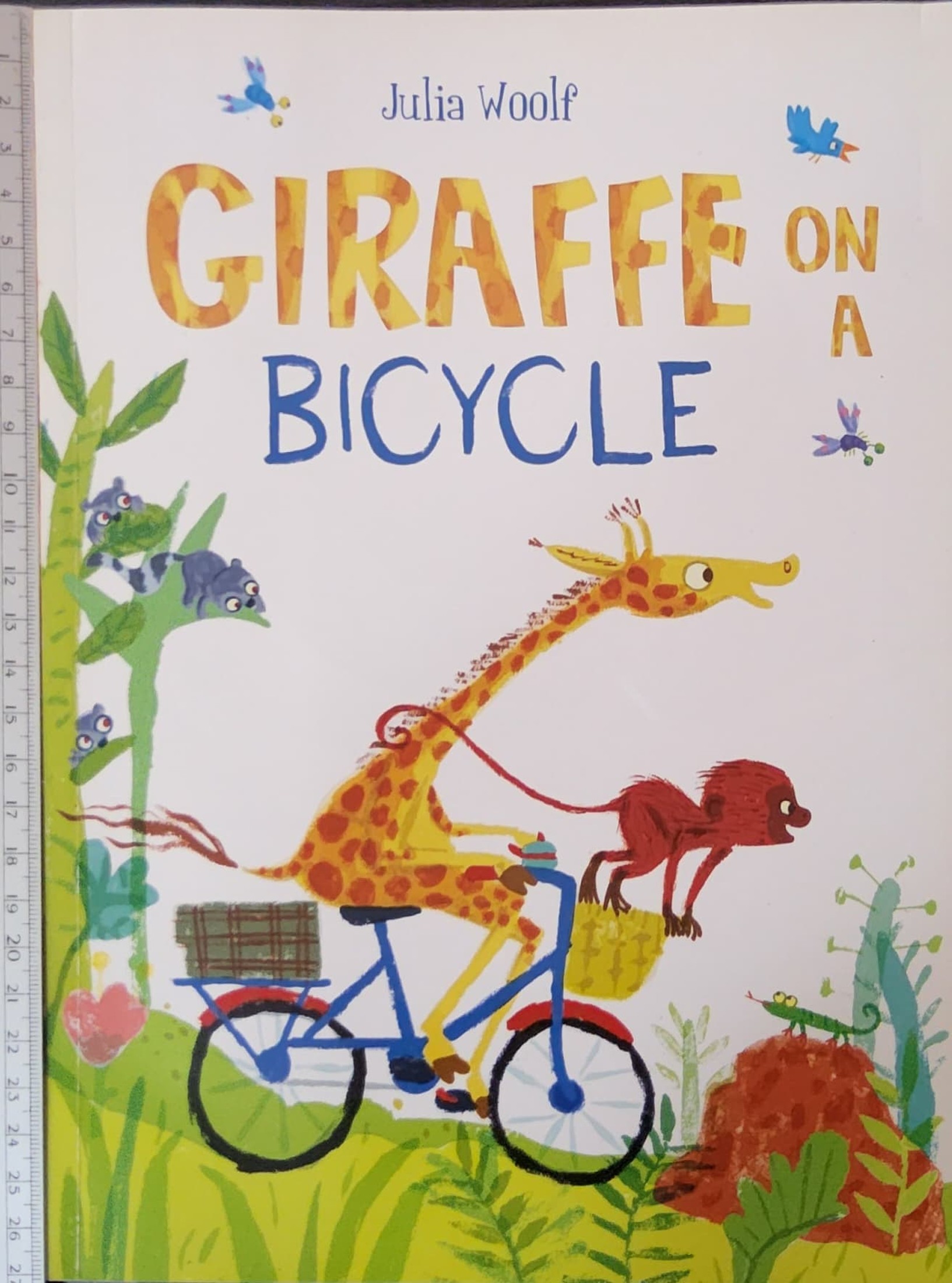 หนังสือนิทานปกอ่อน ** 🍅🍓GIRAFFE ON A BICYCLEBY JULIA WOOLF