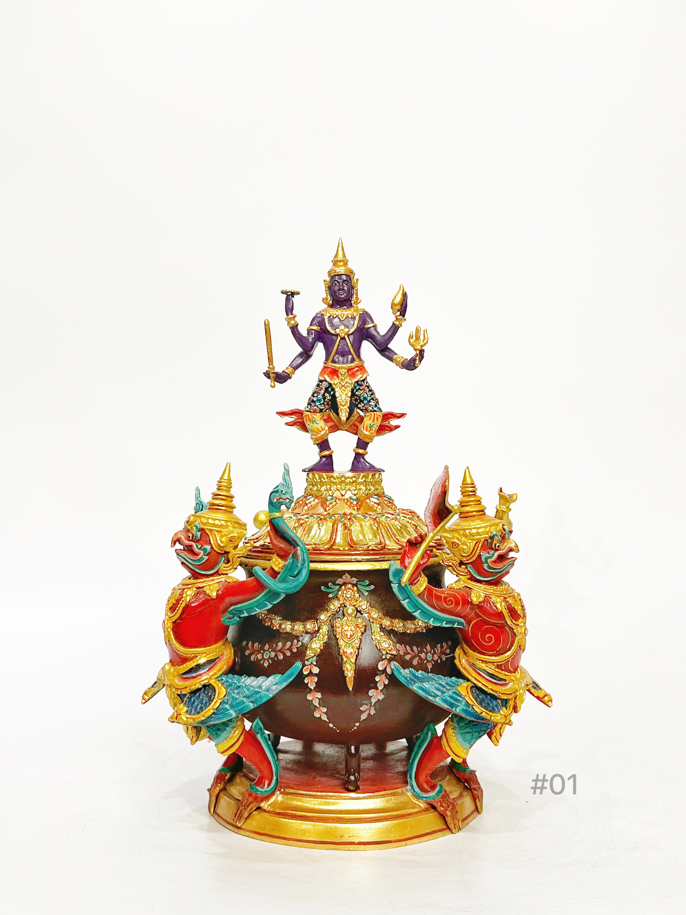 บาตรน้ำมนต์ พระนารายณ์ทรงครุฑ สูง 12 นิ้ว