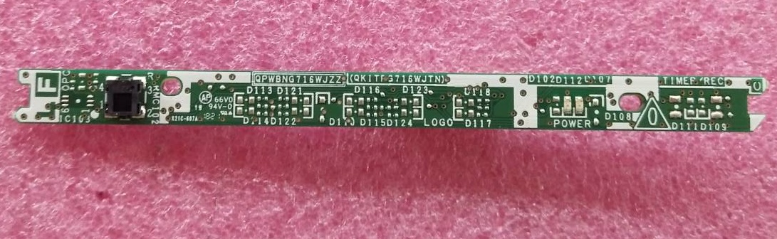 คีย์รับรีโมทย์ทีวี ชาร์ป(SHARP) ของแท้ถอดจากเครื่อง รุ่นLC-50SA5200X พาร์ทQPWBNG716WJZZ