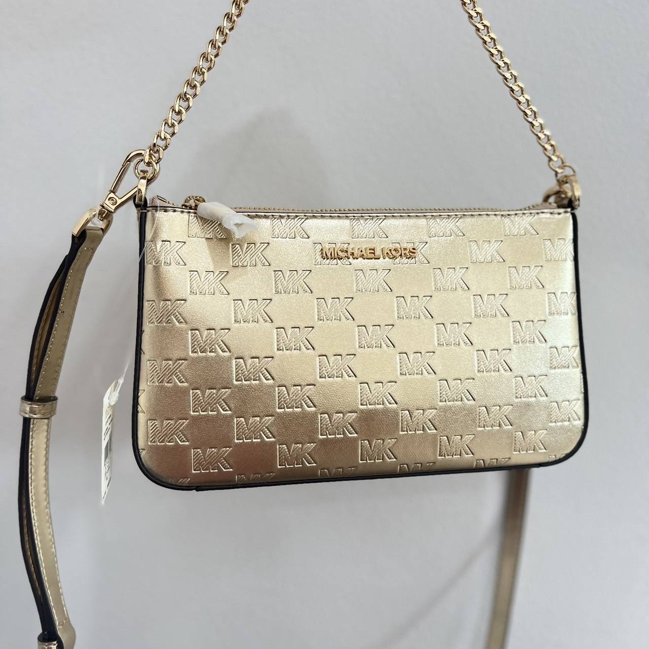 NEW MICHAEL KORS JET SET TRAVEL MEDIUM ZIP POUCHETTE CROSSBODY / 9.5" L x 5.5" H x 2.5" D นิ้ว