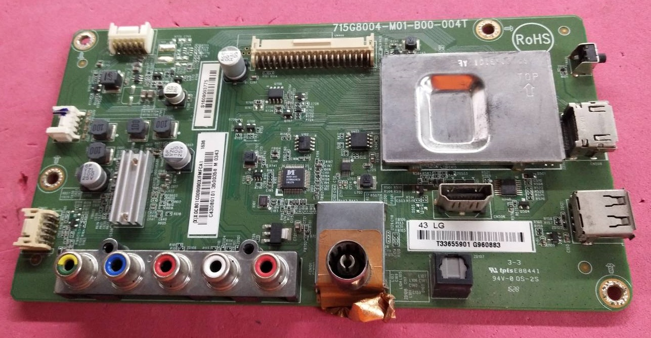 เมนบอร์ดทีวี แอลจี(LG) ของแท้ถอดจากเครื่อง รุ่น43LH500T พาร์ท715G8004-M01-B001-004TT-CON T430HVN01.0