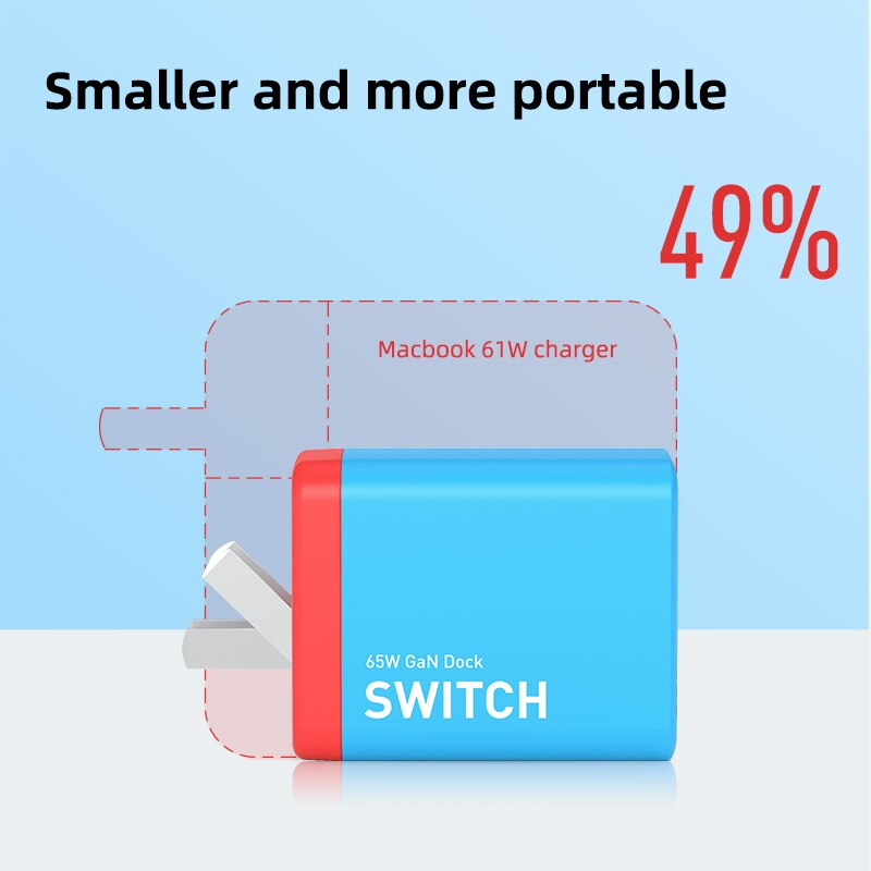 [ออกใบกำกับภาษีได้]พร้อมส่งจาก กทม Hagibis TC-064 Switch Dock for Nintendo Switch GaN fast charger Portable TV Docking Station 4K HDMI-compatible