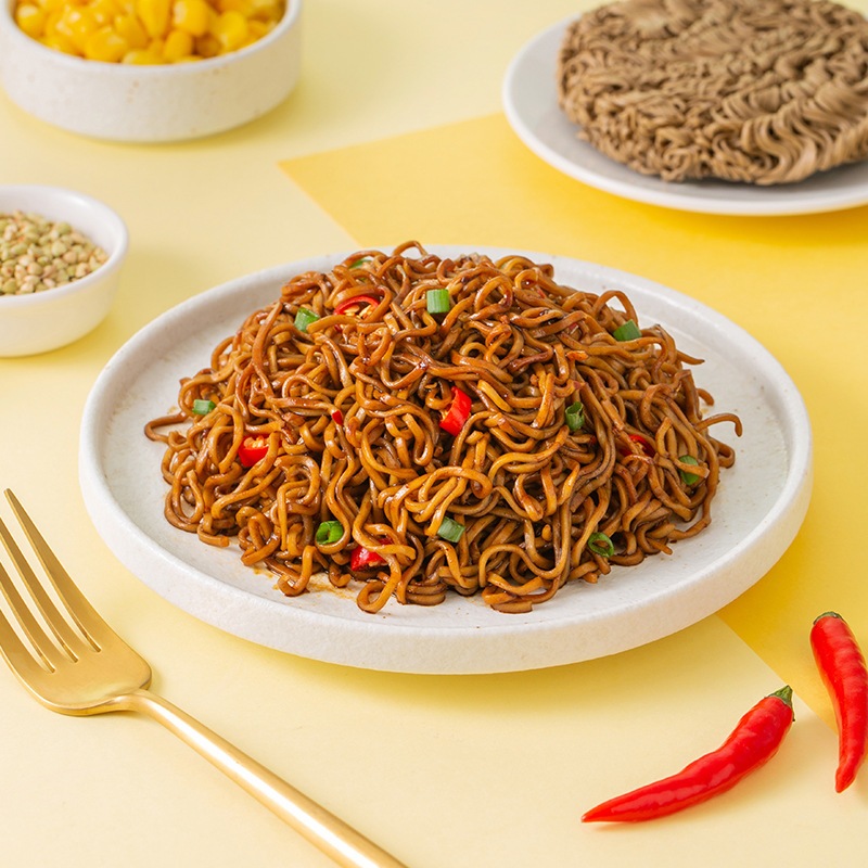 มิสเตอร์จิงโจ้ บะหมี่กึ่งสำเร็จรูป เส้นบัควีท ไม่ทอด ไขมันต่ำ โปรตีนสูง 60g