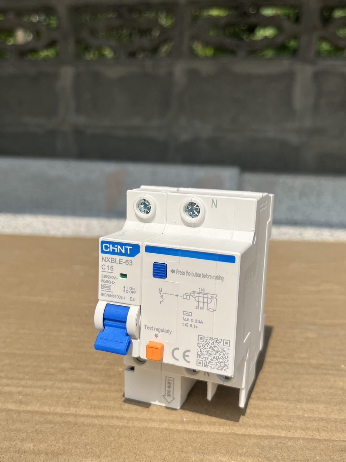 เบรกเกอร์กันดูด RCBO 1 เฟส เบรกเกอร์กันไฟดูด เบรกเกอร์กันไฟรั่ว กันดูด CHINT NXBLE-63 1P+N 16A 30mA (6kA)