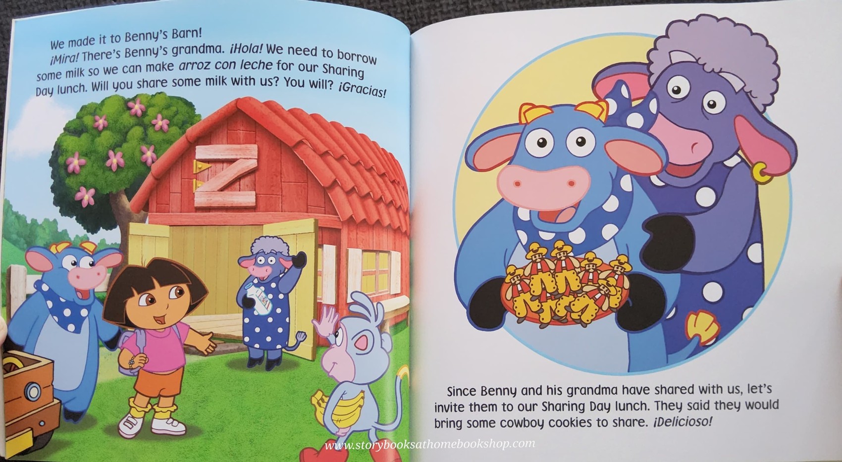 หนังสือนิทานปกอ่อน** 🍓🍓DORA THE EXPLORER: IT'S SHARING DAY!