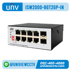 สวิทช์ UNIVIEW รุ่น ISW2000-8GT2GP-IN l 8*10/100/1000Mbps RJ45 Ports 2*1000Mbps SFP Slots