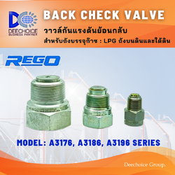 "REGO" BACK CHECK VALVE MODEL: A3176, A3186, A3196 SERIES