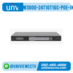 สวิทช์ UNIVIEW รุ่น NSW3000-24T1GT1GC-POE-IN l 24 x 10/100Mbps POE port (RJ45) + 1 x Gigabit port (RJ45) + 1 x Gigabit Combo
