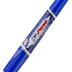 ปากกาเคมี 2 หัว สีน้ำเงิน