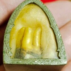 พระทันตธาตุ หลวงปู่พระทันตธาตุครูบานันตา วัดทุ่งหมานใต้ จ.ลำพูน ชุดนี้ได้มาจากท่านที่ชื่อว่า หมวดเอ๋ ท่านเป็นตำรวจ เจ้าของเดิมคือคุณพ่อของท่าน ชื่อ สมบัติ ชาวบ้านเรียกกันว่า พ่อสม ท่านเป็นชาวบ้านป่าซาง อ.ป่าซาง จ.ลำพูน ท่านสิ้นเมื่อปี๒๕๖๔ เมื่ออายุ98 ปี