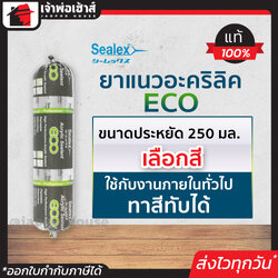 ยาแนว ยาแนวอะคริลิค แบบซอสเซจ Sealex ECO ขนาด 250 มล. สีขาว/น้ำตาล ใช้กับงานภายในทั่วไป ทาสีทับได้ แดป แด๊ปขาว acrylic sealant แด๊ป