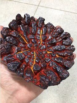GK Resin Diorama Cracked Ground Lava งานเรซิ่น ฉากพื้นแตกลาวา (เล็ก12cm)