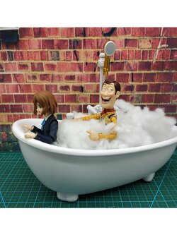 อ่างอาบน้ำ ประกอบฉาก ฟิกเกอร์ ฟิกม่า shf โมเดล 1/12 Bathtub furniture scene prop 6inch Figma Figure Model