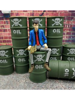 ถังน้ำมัน 1/12 พร็อพ ประกอบฉาก จัดฉาก ฟิกเกอร์ Oil Barrel 1:12 Figure Figma Model Prop Scenes