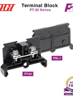 TOGI Terminal Block PT-20 Series PT-20 + End Plate for PT-20 AC/DC 800V 16-22A/1.25-2mm² AWG20~14 (Screw) M3.5