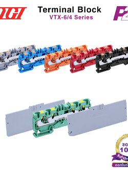 TOGI Terminal Block VTX-6/4 Series,AC DC 1000V,9A-41A