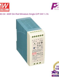 MDR-40-24 : Switching power supply 40W 24VDC 1.7A - Meanwell พาวเวอร์ซัพพลาย by pik2pak.com