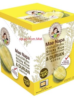ข้าวต้มมัด แม่นภา ไส้ทุเรียน 1 กล่อง มี 6 ชิ้น เหมาะสำหรับซื้อเป็นของฝาก เก็บได้นาน 6 เดือน โดยไม่ต้องแช่เย็น