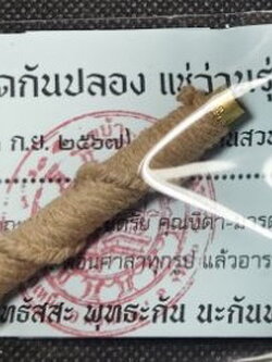 ตะกรุดกันปลอง แช่ว่าน (กันของเสื่อม กันคาถาอาคมเสื่อม กันคัดถอนวิชา กันคุณไสย) รุ่นแรก พ่อท่านมหาพรหม วัดบ้านสวน จ.พัทลุง ปี 2567