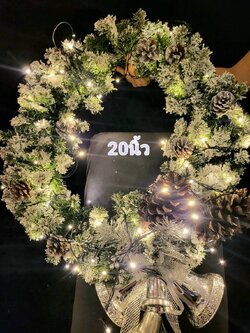 รีธคริสต์มาสหิมะ รุ่นใหม่ล่าสุด 20นิ้ว