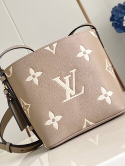[Pre-order] Louis Vuitton กระเป๋ารุ่น All In BB Bicolor Monogram Empreinte Beige/Cream งานเกรด Vip คุณภาพดีที่สุด