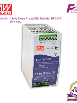 TDR-240-24 : Switching power supply (PFC Function) 240W 24VDC 10A DIN Rail ติดราง - Meanwell - พาวเวอร์ซัพพลาย by pik2pak.com
