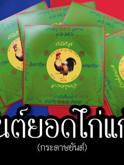 กระดาษยันต์ยอดไก่แก้ว ลาภผล พูนทวี หลวงปู่จิต จิตฺติคุโณ วัดบ้านทุ่งแสงตะวัน จ.อุบลราชธานี ปี 2566