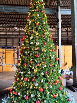 ต้นคริสต์มาสปลอมทรงกรวย 3เมตร พร้อมตกแต่ง ยอดนิยม