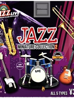 กาชาปอง เครื่องดนตรี แจซ ฟิกเกอร์ โมเดล ของแท้ ญี่ปุ่น Gashapon JAZZ miniature collection Ver.2 (ยกเซทมี5ชิ้น)