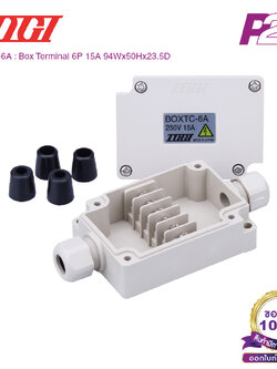 BOXTC-6A : กล่องเทอร์มินอลบล็อค 6 Poles AC/DC 250V 15A IP65 - Togi / Toyogiken - Terminal Box (Junction box)