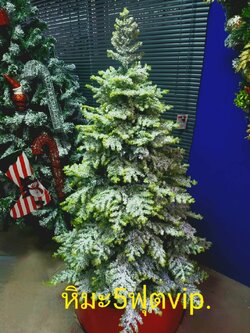 ต้นคริสต์มาสปลอมหิมะ5ฟุตใบอ่อน