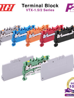 TOGI Terminal Block VTX-1.5/2 Series,AC DC 500V,6A-17A