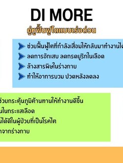 ดิมอร์ อัลฟ่า พลัส ดิมอร์ บีพลัส Di More AlfaPlus Di More B Plus ฟื้นฟูไตแบบเร่งด่วน ไตเสื่อม โรคไต ไตวาย ขับของเสีย ฟื้นฟูไต กรดยูริก โซเดียม ฟอสฟอรัส น้ำท่วมปอด ติดเตียง เดินไม่ได้