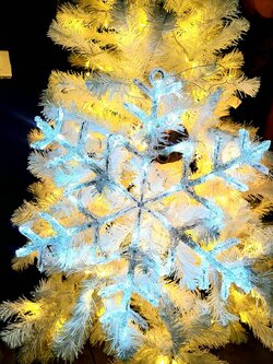 เกล็ดหิมะไฟ 44cm คริสต์มาสอะคริลิค สวย