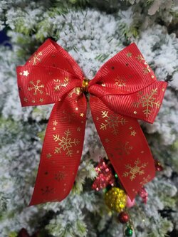 โบว์คริสต์มาสประดับ ขนาด 4 *4 นิ้ว/โหล