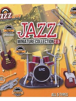 กาชาปอง เครื่องดนตรี แจซ ฟิกเกอร์ โมเดล ของแท้ ญี่ปุ่น Gashapon JAZZ miniature collection Ver.2.5 (ยกเซทมี5ชิ้น)