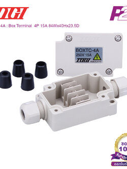 BOXTC-4A : กล่องเทอร์มินอลบล็อค 4 Poles AC/DC 250V 15A IP65 - Togi / Toyogiken - Terminal Box (Junction box)